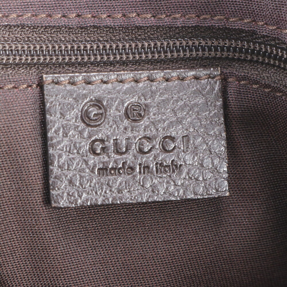 GUCCI Authentic Brown Leather Shoulder Bag - Picture 8 of 9